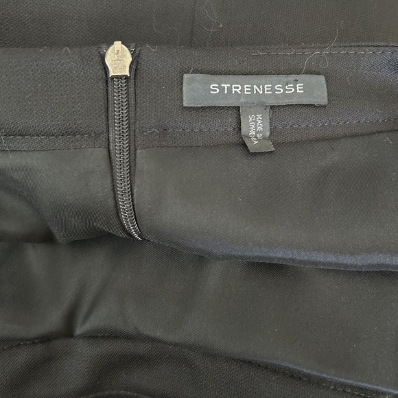 Strenesse Women Black Wool A-line Knee Length Skirt Size 8 - Picture 4 of 7